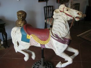 Antique Full Size Carosel Horse Early 20th.  C.  American Wooden