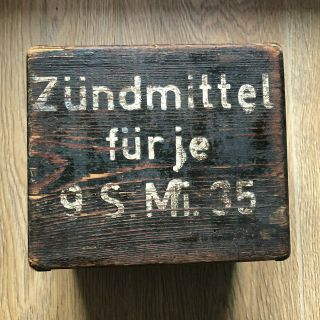 German Wooden Box Case For Ammo Zundmittel S.  Mi.  35 Wwii Ww2 Wehrmacht