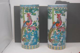 Chinese Porcelain Cylinder / Umbrella Stand / Stick Stand