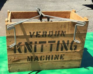 ANTIQUE VERDUN KNITTING CIRCULAR SOCK MACHINE CSM Knitter 3 CYL 1 RIB,  BOX W@W 6