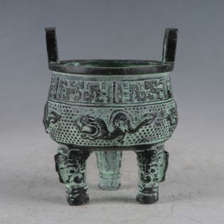 Ancient Bronze Exquisite Dragon Incense Burner Qt0007