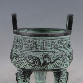 Ancient Bronze Exquisite Dragon Incense Burner QT0007 2