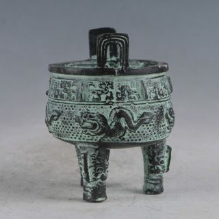 Ancient Bronze Exquisite Dragon Incense Burner QT0007 5