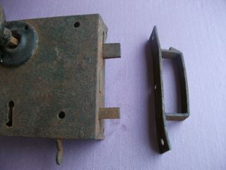 Carpenter & Co Style Antique Rim Lock Set with latch - Gate or Door 8