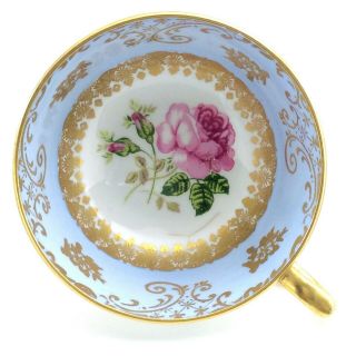 Vintage Windsor Hand Painted Pink Rose Gold Gilt Tea Cup Saucer Bone China K240 2