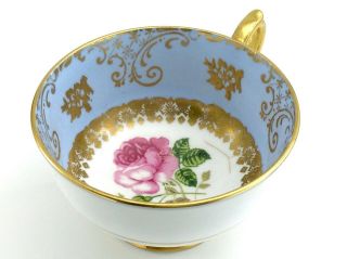 Vintage Windsor Hand Painted Pink Rose Gold Gilt Tea Cup Saucer Bone China K240 7
