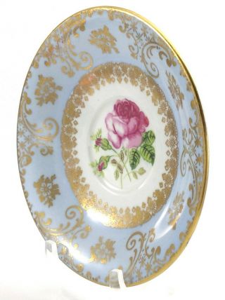 Vintage Windsor Hand Painted Pink Rose Gold Gilt Tea Cup Saucer Bone China K240 8