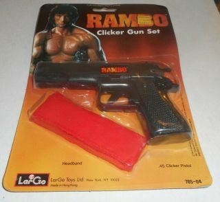 Largo Rambo 1985 Clicker Gun Set.  45 Clicker Pistol In Package