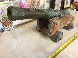 Antique style bronze naval canon. 2