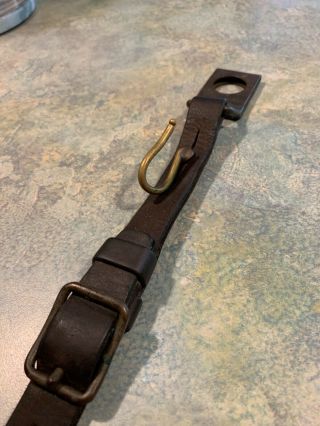 Ww2 Japanese Type 95 Nco Leather Sword Hanger Very Supple