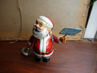 Tn Nomura Santa Claus Merry Christmas Windup Tin Toy Made In Japan