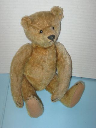 Vintage Steiff 12 " Mohair Teddy Bear Shoe Button Eyes 4mm Ff Button In Ear