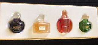 Rare Vintage Christian Dior Miss Dior,  Poison,  Dune 4 Mini Perfume Bottle Set