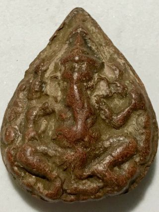 Phra Phikanet/phikanesuan Lp Rare Old Thai Buddha Amulet Pendant Magic Ancient10