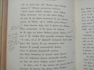 1867 ANCIENT GREEK POETRY Full Vellum Binding MANUSCRIPT Annotations to text M.  S 8