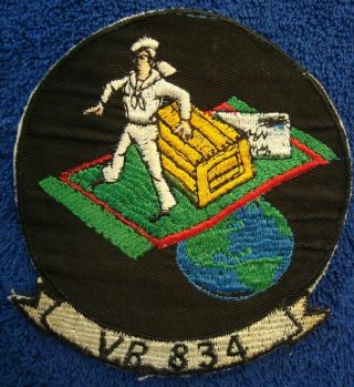 Rare U.  S.  Navy Vr - 834 Squadron Patch - One Of A Kind Not Shown In Any Reference