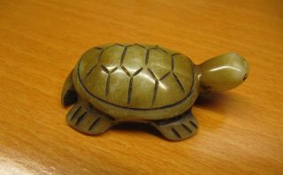 Antique Jade Carved Turtle Yellow/brown