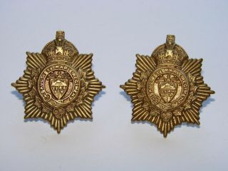 Canada Pre Ww2 Collar Badges The Sault Ste.  Marie Regiment 1923 - 1934