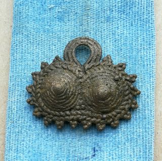 Ancient Viking Bronze Pendant Amulet Spiral " Armor For Women Breast " Great Save