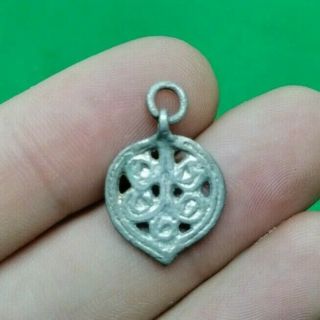 Ancient Celtic Druids Silver Amulet Pendant Decoration - 200/100 Bc