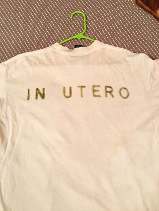 Vintage Nirvana In Utero Band T - Shirt - Giant Label VTG 90s 1993 4