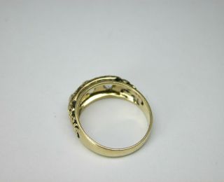 ANTIQUE VICTORIAN 18K GOLD OLD CUT DIAMOND WEDDING BAND RING 9