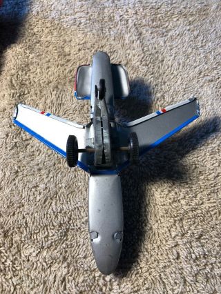 Vintage United Airlines Tin Friction Toy Set Plane & Truck Made In Japan 5