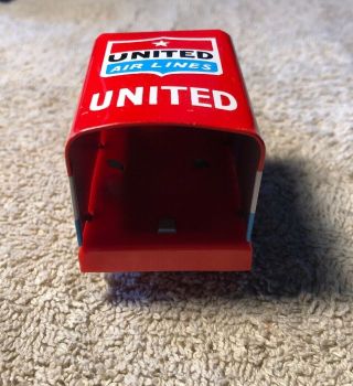 Vintage United Airlines Tin Friction Toy Set Plane & Truck Made In Japan 7