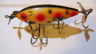 Heddon 6 Hook Vintage Fishing Lure - Strawberry Color
