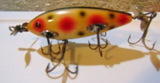 Heddon 6 Hook Vintage Fishing Lure - Strawberry Color 5