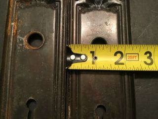 Antique Door Plates Old Ornate Metal Hardware - 5