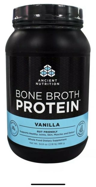 Ancient Nutrition Bone Broth Protein Powder,  Vanilla,  40 Servings
