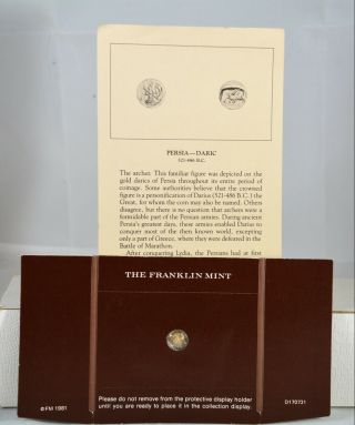Franklin,  Mini 14kt Gold Coin - Design Of Ancient Persia Daric 521 - 486 B.  C.