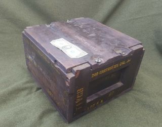 Ww2 Wooden Ammo Box For Dummy M 2.  50 Crate 50 World War 2 Browning Fa Ma Deuce