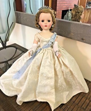 ANTIQUE MADAME ALEXANDER 18 INCH MARGARET QUEEN ELIZABETH 11 DOLL,  GORGEOUS 4