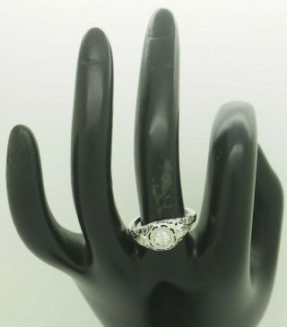 Estate 18K Gold 1.  00ctw G - VS2 Old - Mine Diamond w/Rose Cut Accent Engagement Ring 4