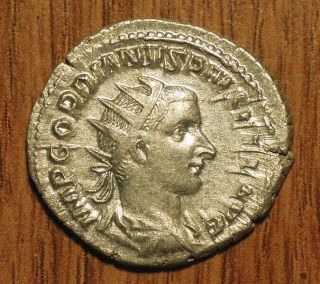 Gordian Iii Ar Antoninianus Providentia Reverse - Ancient Roman Silver Coin