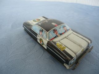 Vintage Tin Toy Police Car Highway Patrol Japan