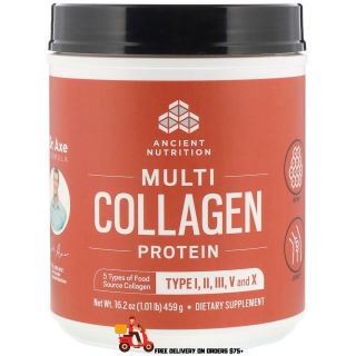 Dr.  Axe / Ancient Nutrition,  Multi Collagen Protein Powder,  1.  01 Lb (459 G)
