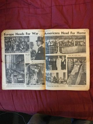 Start Of World War II - Nazi Germany Attacks Poland - 3 1939 York Daily News 5