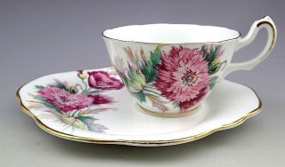 Vintage Hand Painted Royal Stuart England Tea Cup And Saucer