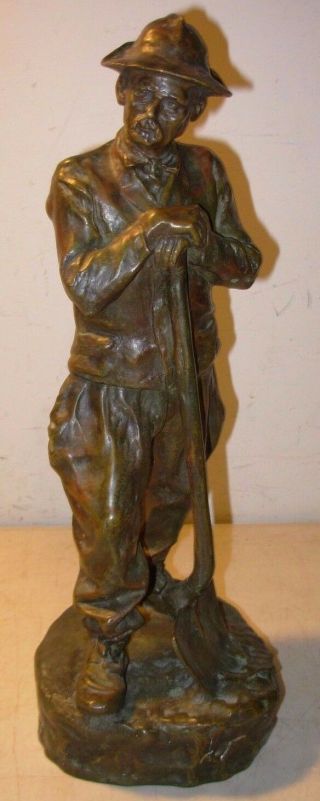 Large Rare Antique Jose Cardona Bronze Statue W/foundry Mark Early 1900