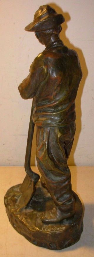 Large Rare Antique Jose Cardona Bronze Statue W/Foundry Mark Early 1900 3