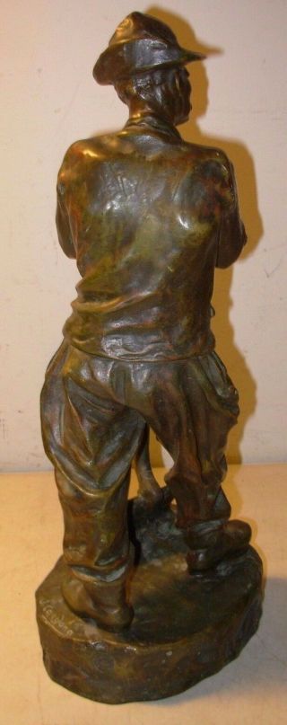 Large Rare Antique Jose Cardona Bronze Statue W/Foundry Mark Early 1900 4