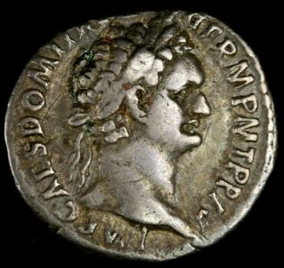 95 - 96 Ad Domitian Ar Denarius Xxii Ancient Roman Coin