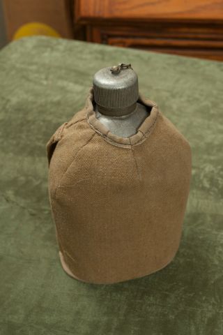 Us Army Aca 6 1918 Canteen Wwi (m2l) W/canvas Non Military Cover Kover Zip