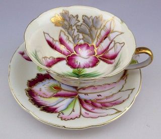 Vintage Royal Sealy Japan Hand Painted Cup And Saucer
