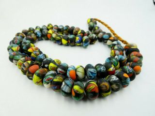 Ancient Roman Glass Beads Necklace Top Blue Aqua Color No:1 - 12