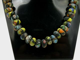 ANCIENT Roman Glass Beads Necklace Top Blue Aqua Color NO:1 - 12 2