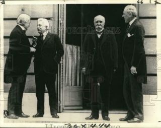 1919 Press Photo Versailles Peace Conference U.  S. ,  Uk,  Italian & French Leaders